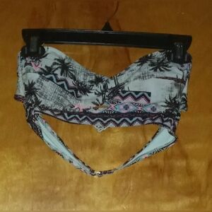 Women's Ocean Pacific Strapless Multicolored Tropical Pattern Bikini Top 7/9